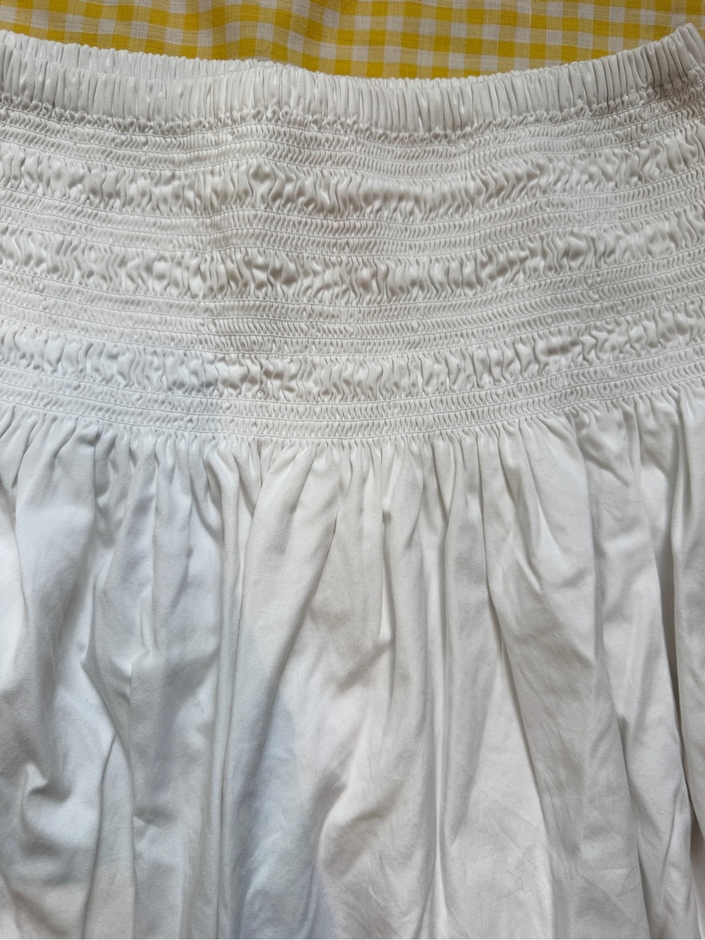 Madewell White Smocked Waist Midi Maxi Skirt Poplin - Picture 6 of 9
